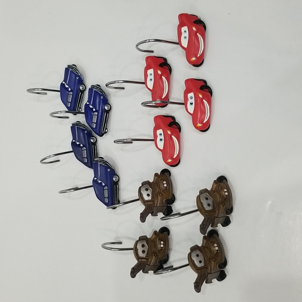 Disney Cars Shower Curtain Hooks Mater Lightening Doc Pixar New